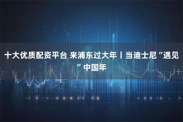 十大优质配资平台 来浦东过大年丨当迪士尼“遇见”中国年